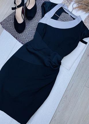 Вечірня сукня karen millen s m плаття футляр коротке плаття з відкритою спиною плаття по фігурі святкова сукня