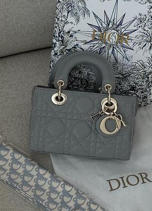 Сумка диор lady d-joy micro bag grey