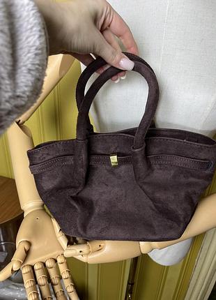 Сумка-мини замшевая