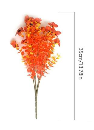 Яркий осенний декор: искусственный букет "вогник уюта" (35 см) – имитация осенних листьев и цветов 🧡