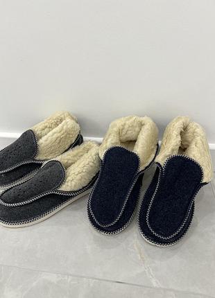 Тапочки мужские утепленные овчиной