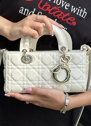 Сумка диор lady d-joy small bag white