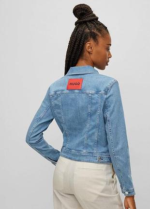 Джинсова куртка hugo boss alex slim fit cropped denim jacket джинсовка