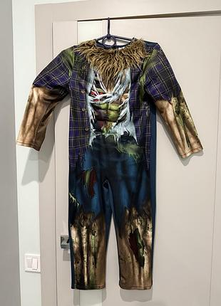 Карнавальний костюм перевертень, вовкулака з мʼякими вставками на геловін хеловін