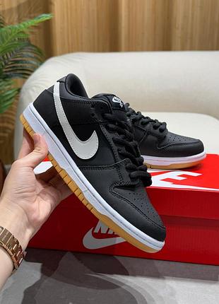 Кроссовки nike sb dunk low pro black gum