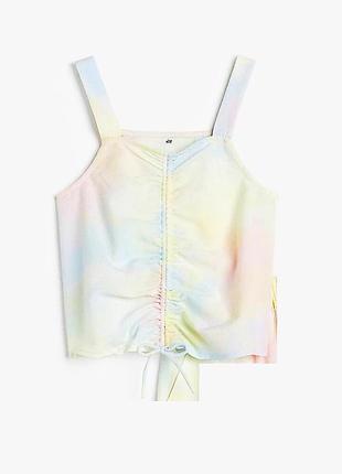 H&amp;m топ с широкими бретелями для девочки комбинированный 152см(11-12р)