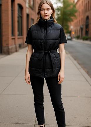 Пуховая жилетка be you размера 89222 xxl черная