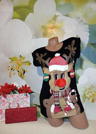 Футболочка с новогодней тематикой от бренда new look