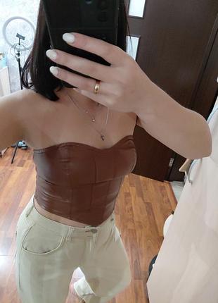 Корсет топ эко кожа