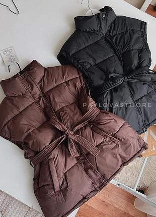 Теплі стильні жилети під пояс