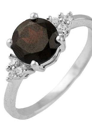 Серебряное кольцо proba с натуральным гранатом 1.63ct, вес изделия 3,02 гр (1228456) 17.5 размер