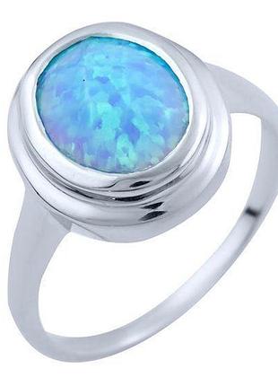 Срібне кільце proba з опалом 1.1ct, вага виробу 3,54 г (1838334) 18 розмір