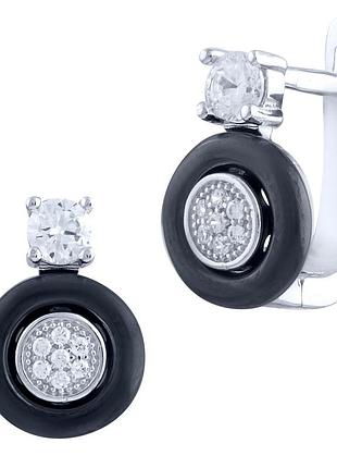 Срібні сережки proba з керамікою (1904183)