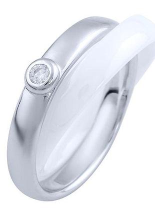 Серебряное кольцо proba с керамикой, вес изделия 6,73 гр (1765043) 18 размер