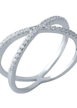 Срібне кільце proba з фіанітами, вага виробу 2,81 г (1974957) 18 розмір