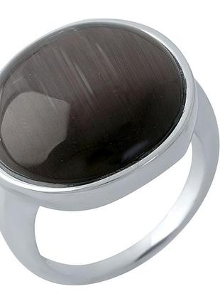 Серебряное кольцо proba с кошачьим глазом 18.469ct, вес изделия 8,76 гр (1975107) 19 размер