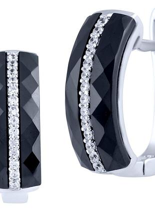 Срібні сережки proba з керамікою (1886076)