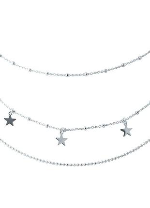 Серебряное колье proba с без камней, вес изделия 10,41 гр (2006060) 450500 размер