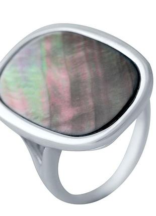 Серебряное кольцо proba с натуральным перламутром 4.078ct, вес изделия 6,58 гр (2041863) 17 размер