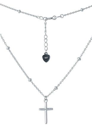 Серебряное колье proba с без камней, вес изделия 3,25 гр (2005636) 400450 размер