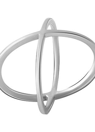 Срібне кільце proba з без каменів, вага виробу 2,85 г (2067801) 17.5 розмір