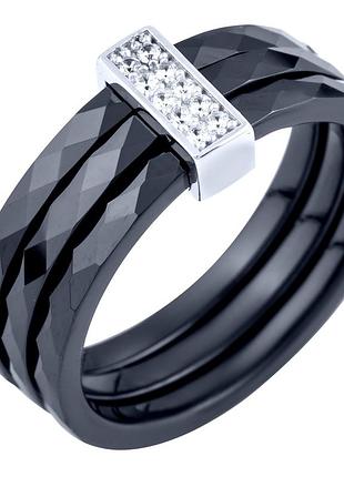 Серебряное кольцо proba с керамикой, вес изделия 4,9 гр (1886168) 18 размер