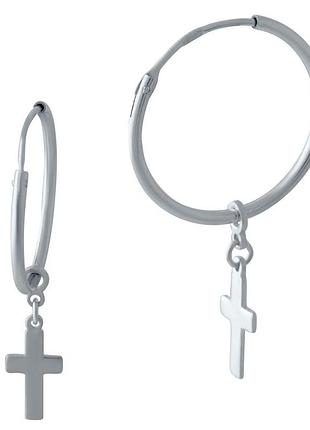 Срібні сережки proba без каменів (2023883)