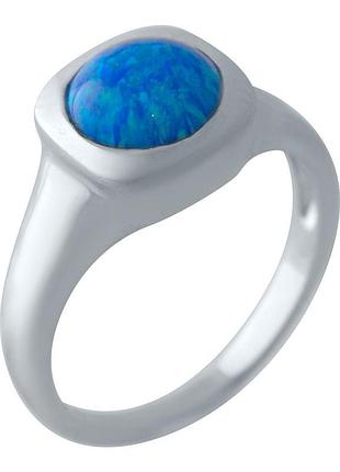 Срібне кільце proba з опалом 0.764ct, вага виробу 3,64 г (2028833) 17.5 розмір