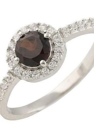Серебряное кольцо proba с натуральным гранатом 0.957ct, вес изделия 1,57 гр (1227893) 17.5 размер