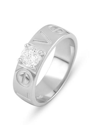 Срібне кільце proba з фіанітами, вага виробу 4,81 г (2079033) 18 розмір