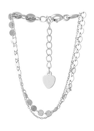 Срібний браслет на ногу proba з без каменів, вага виробу 4,81 г (2052685) 2326 розмір