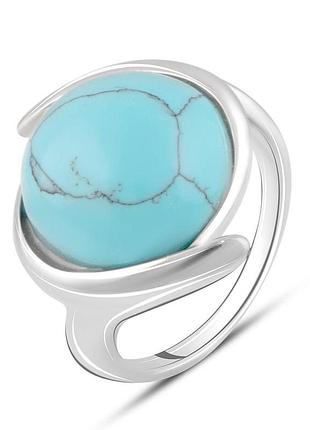 Серебряное кольцо proba с бирюзой, вес изделия 7,13 гр (2084006) 17 размер