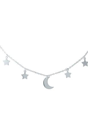 Серебряное колье proba с без камней, вес изделия 3,1 гр (1966891) 450480 размер