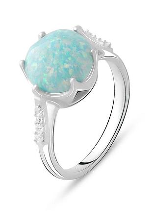 Срібне кільце proba з опалом 1.722ct, вага виробу 3,72 г (2075264) 18.5 розмір