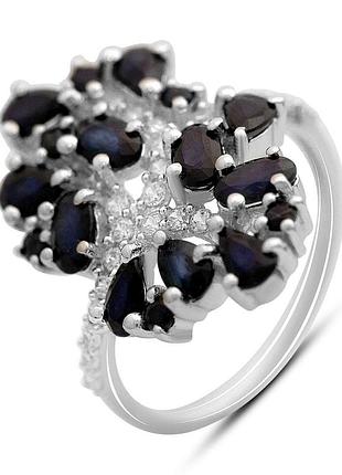 Серебряное кольцо proba с натуральным сапфиром 3.66ct, вес изделия 4,47 гр (2170327) 17.5 размер