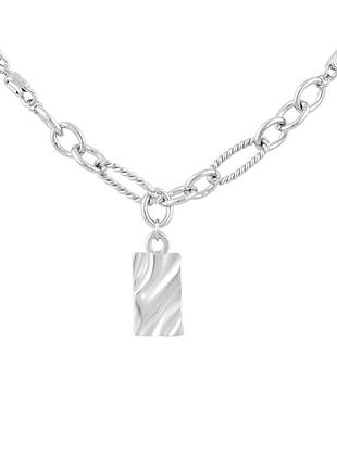 Серебряное колье proba с без камней, вес изделия 14,23 гр (2102779) 450500 размер