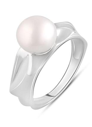 Серебряное кольцо proba с натуральным жемчугом барочным, вес изделия 4,72 гр (2098713) 18 размер