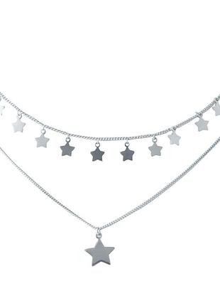 Серебряное колье proba с без камней, вес изделия 4,42 гр (2037187) 400430 размер