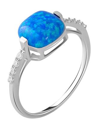 Серебряное кольцо proba с опалом, вес изделия 1,9 гр (2050742) 18 размер