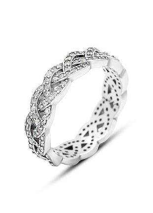 Срібне кільце proba з фіанітами, вага виробу 2,74 г (2160069) 17 розмір