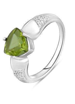 Серебряное кольцо proba с султанит султанитом 1.88ct, фианитами, вес изделия 3,51 гр (2096344) 18 размер