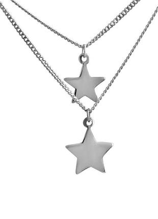 Серебряное колье proba с без камней, вес изделия 2,41 гр (2134497) 400450 размер