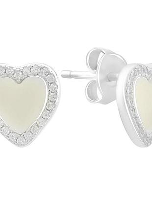 Срібні сережки proba з натуральним перламутром (2182917)