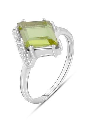 Серебряное кольцо proba с султанит султанитом 3.188ct, вес изделия 3,05 гр (2091370) 17.5 размер