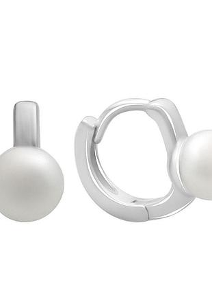 Серебряные серьги proba с натуральным жемчугом (2187059)