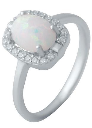Срібне кільце proba з опалом 0.727ct, вага виробу 2,46 г (2040354) 17 розмір