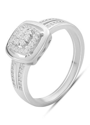 Срібне кільце proba з фіанітами, вага виробу 3,33 г (2186625) 18 розмір