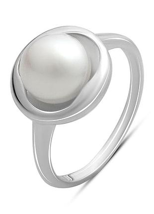 Срібне кільце proba з натуральними перлами, вага виробу 4,83 г (2187233) 18 розмір