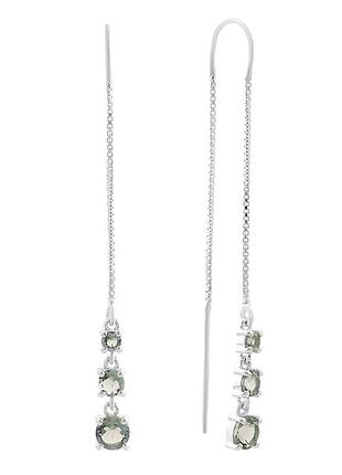 Серебряные серьги proba с топазом лондон блю 1.333ct (2167525)