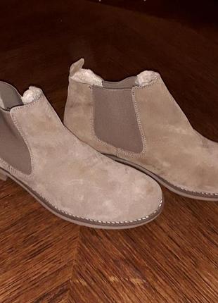 Ботинки на меху ботинки челси натуральная замша appetizerгермания